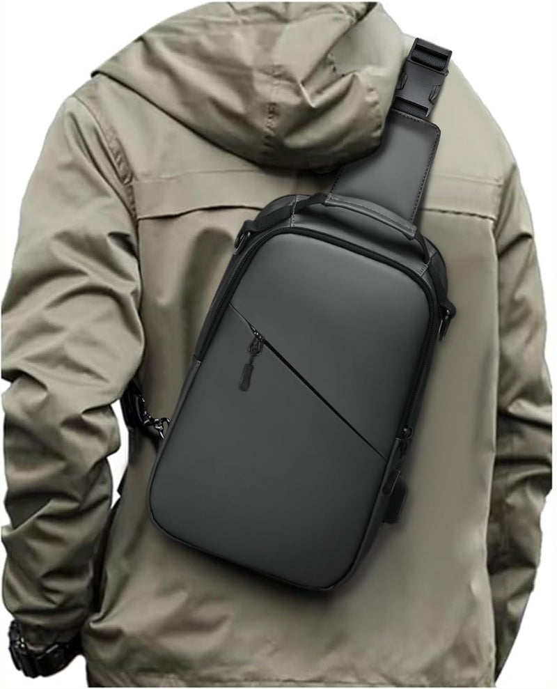 WEPLAN Messenger bag for Men,Small Sling Crossbody Backpack Shoulder Bag for Men Women,canvas Strap Backpack Sling Bag - Image 1